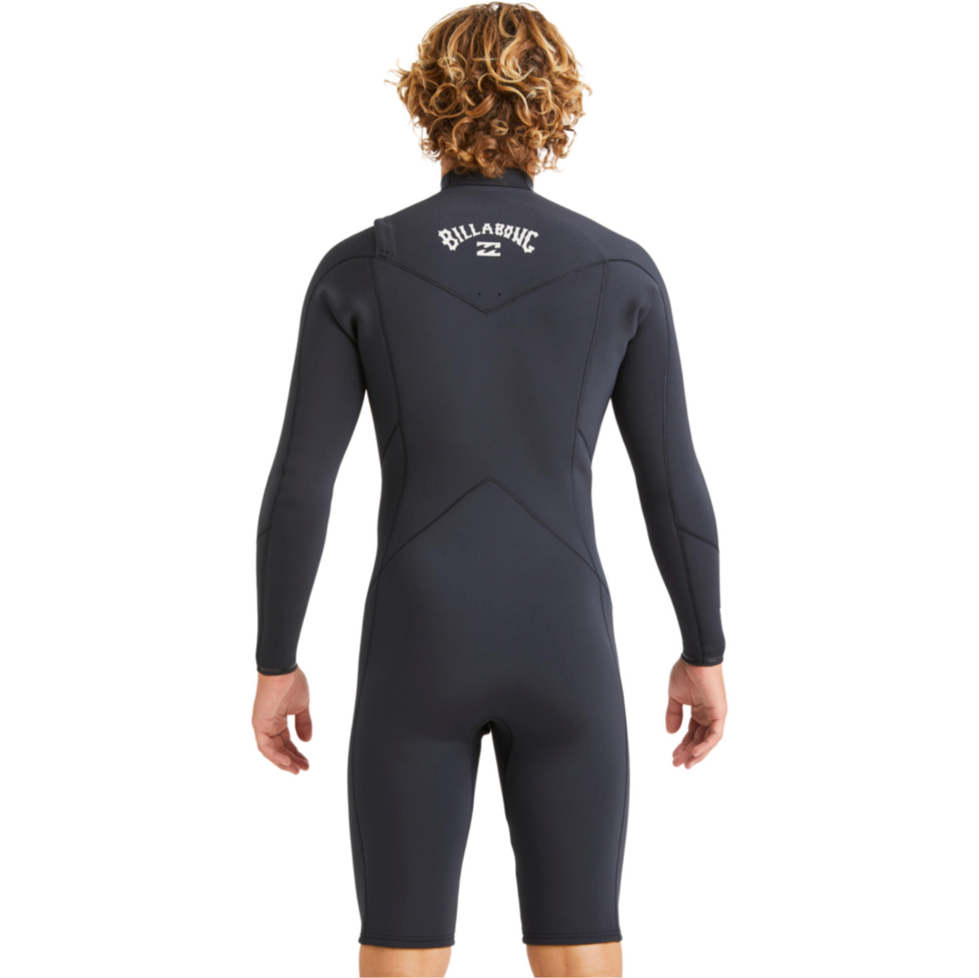 2026 Billabong Mens Absolute Natural 2mm Chest Zip Long Sleeve Springsuit Wetsuit ABYW400125 - Black